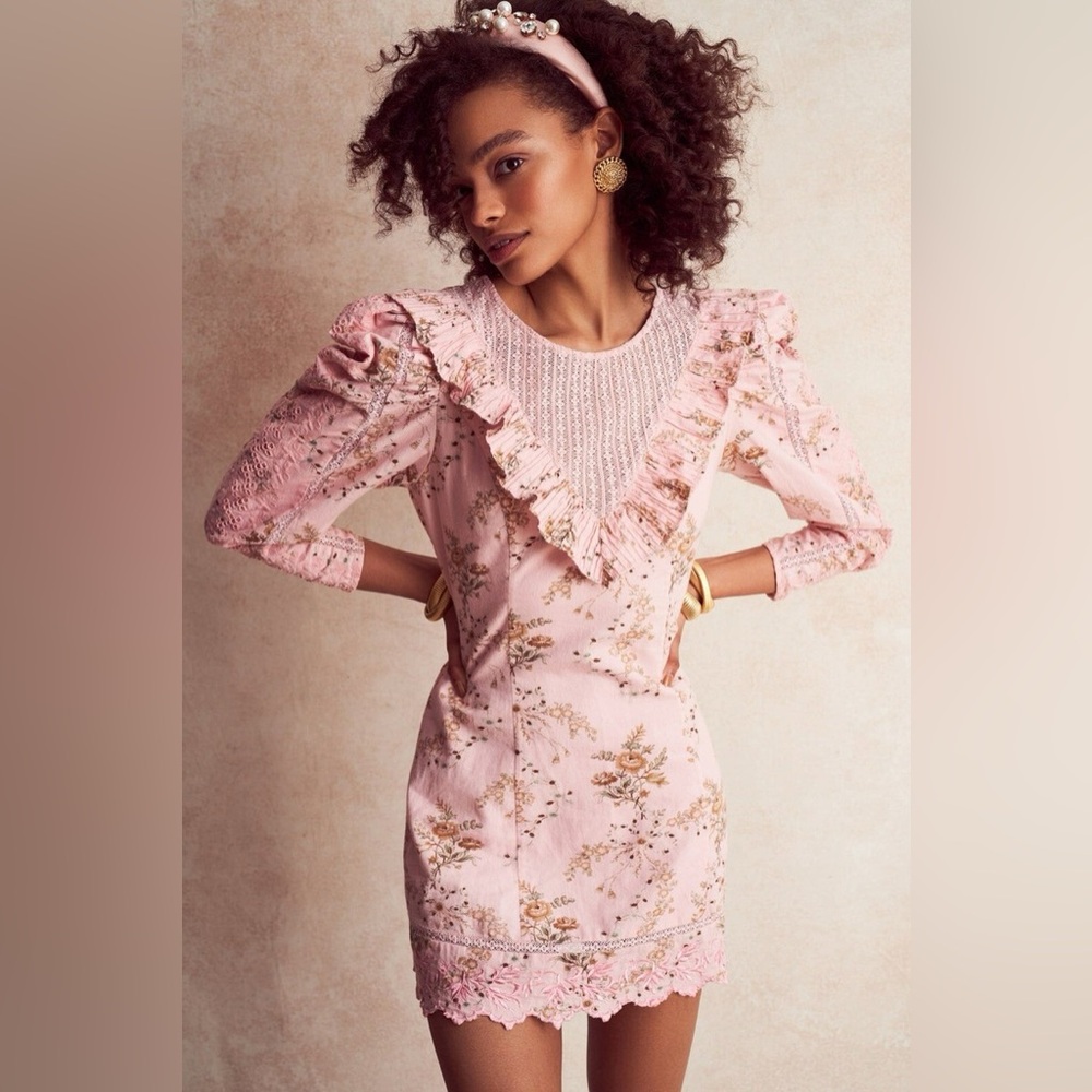 LoveShackFancy Cedella Mini Dress Size